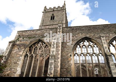 Bristol, England- March 29, 2024: Beautiful St. Peter's Church in Castle Park, Bristol Stock Photo