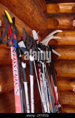 Sundance Lodge in Banff National Park is a backcountry gem of local horse packing history in the Rockies Stock Photo