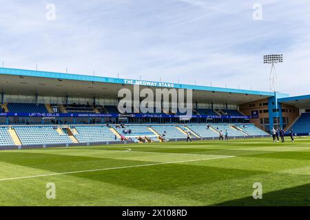 A general view of the Medway Stand during the Sky Bet League 2 match between Gillingham and Barrow at the MEMS Priestfield Stadium, Gillingham on Saturday 13th April 2024. (Photo: Mark Fletcher | MI News) Credit: MI News & Sport /Alamy Live News Stock Photo