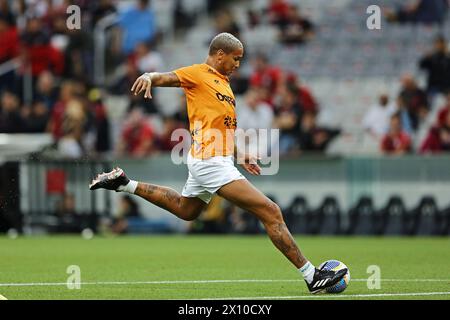 Ligga Stadium, Curitiba, Parana, Brazil. 14th Apr, 2024. Campeonato Brasileiro Football, Athletico versus Cuiaba ; Deyverson of Cuiaba Credit: Action Plus Sports/Alamy Live News Stock Photo