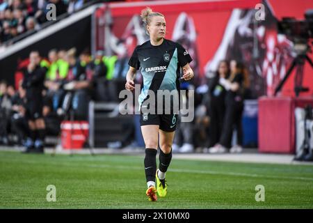 Harrison, United States. 14th Apr, 2024. Harrison, United States, April 14, 2024: Emily Sonnett (6 Gotham FC) during the National Women's Soccer League match between Gotham FC and Kansas City Current at Red Bull Arena in Harrison, NJ United States (EDITORIAL USAGE ONLY). (Rebekah Wynkoop/SPP) Credit: SPP Sport Press Photo. /Alamy Live News Stock Photo