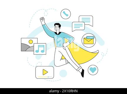 Wifi superhero vector simple Stock Vector