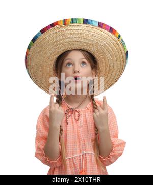 Portrait of emotional preteen girl on white background Stock Photo - Alamy