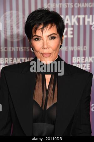 Los Angeles, California, USA. 13th Apr, 2024. Kris Jenner attends the 10th Annual Breakthrough Prize Ceremony at Academy Museum of Motion Pictures on April 13, 2024 in Los Angeles, California. Credit: Jeffrey Mayer/Media Punch/Alamy Live News Stock Photo