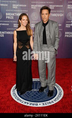 Los Angeles, California, USA. 13th Apr, 2024. (L-R) Susan Downey and Robert Downey Jr. attend the 10th Annual Breakthrough Prize Ceremony at Academy Museum of Motion Pictures on April 13, 2024 in Los Angeles, California. Credit: Jeffrey Mayer/Media Punch/Alamy Live News Stock Photo