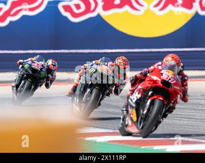 Austin, Usa . 14th Apr, 2024. Fabio Quartararo (20) races during the Red Bull Grand Prix of the Americas at Circuit of the Americas in Austin, Texas on April 14, 2024. (Photo by Stephanie Tacy/SIPA USA) Credit: Sipa USA/Ģ����ý Live News Stock Photo