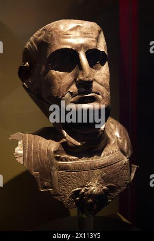 Emperor Galba standard, Silver, Herculaneum, Italy, AD79 This battered ...