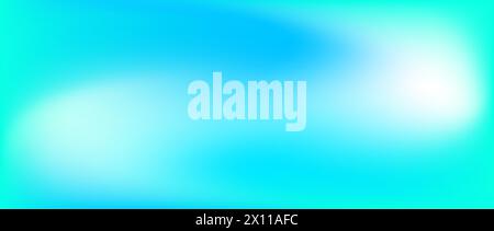 Bright teal gradient background. Vibrant fluid turquoise color wallpaper. Abstract smooth fresh mint backdrop. Blurred vivid blue green marine concept texture for banner, poster, presentation. Vector Stock Vector