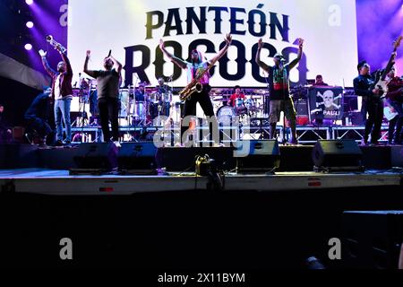 Bogota, Colombia. 12th Apr, 2024. Panteon Rococo plays during the Paz Rock concert in Bogota, Colombia on April 12, 2024. Photo by: Cristian Bayona/Long Visual Press Credit: Long Visual Press/Alamy Live News Stock Photo