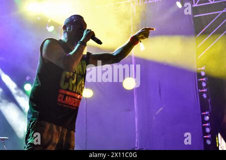 Bogota, Colombia. 12th Apr, 2024. Panteon Rococo plays during the Paz Rock concert in Bogota, Colombia on April 12, 2024. Photo by: Cristian Bayona/Long Visual Press Credit: Long Visual Press/Alamy Live News Stock Photo