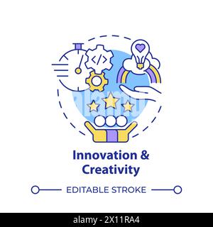 Innovation and creativity multi color concept icon Stock Vector