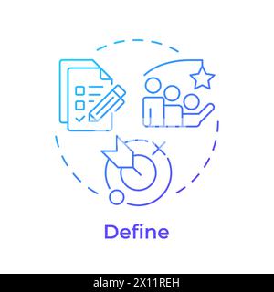 Sigma define blue gradient concept icon Stock Vector