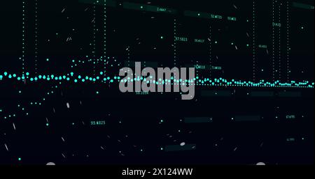 Image of scope scanning and financial data processing Stock Photo