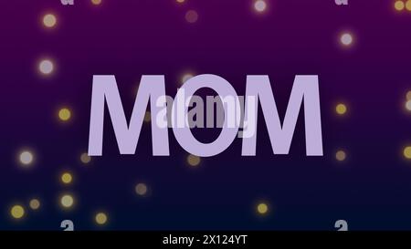 Happy mother's day celebration design with mom text Stock Photo