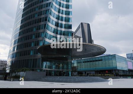 Paris, France - March 6, 2024. Cityscape in La Defense, a major business district of Paris, France. EDF Corporate Headquarters Buildings. Stock Photo