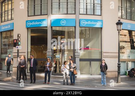 Headquarters of Banco Mediolanum, a Spanish bank in Valencia, Spain Stock Photo