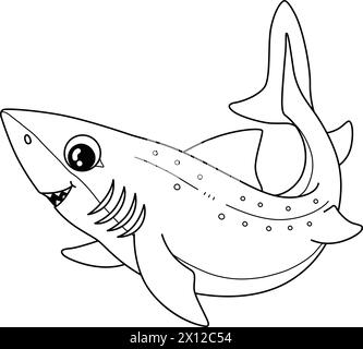 Spiny Dogfish Shark Coloring Page for Kids Stock Vector Image & Art - Alamy
