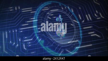 Image of computer circuit board over dollar symbol Stock Photo