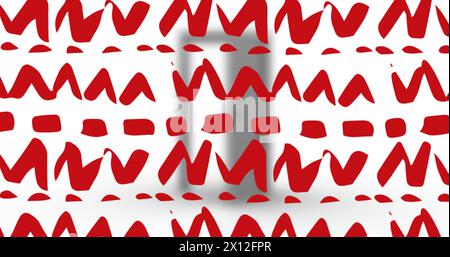 Image of diverse stripes pattern moving over door on white background Stock Photo