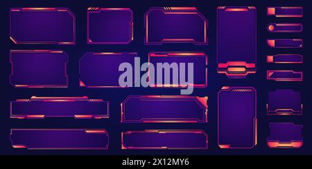 Live streaming overlay design with abstract shapes. Futuristic gaming ...