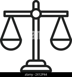 Balance Scale icon vector image. Suitable for mobile application web application and print media. Stock Vector
