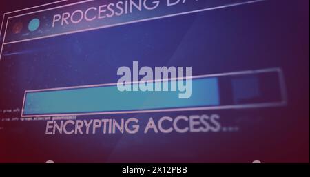 Image of computer data loading with programming language on screen Stock Photo