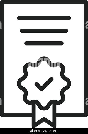 Certification icon vector image. Suitable for mobile application web application and print media. Stock Vector