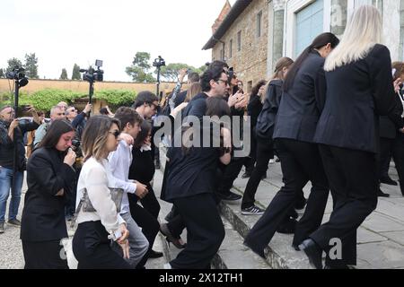 Italy. 15th Apr, 2024. Florence - Florence, Basilica of San Miniato al Monte. Funeral of the fashion designer Roberto Cavalli. In the photo © Pietro Masini Editorial Usage Only Credit: Independent Photo Agency/Alamy Live News Stock Photo