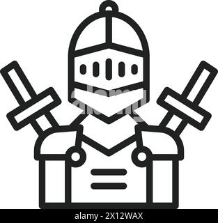 Knight icon vector image. Suitable for mobile application web application and print media. Stock Vector