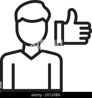 Person Like icon vector image. Suitable for mobile application web application and print media. Stock Vector