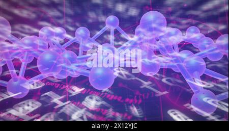 Image of data processing over chemical formula Stock Photo