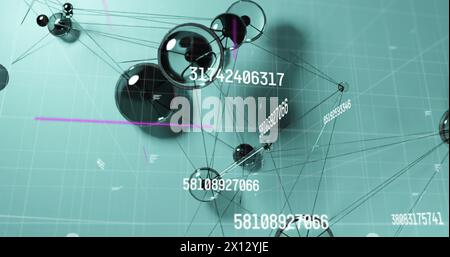 Image of data processing over chemical formula Stock Photo