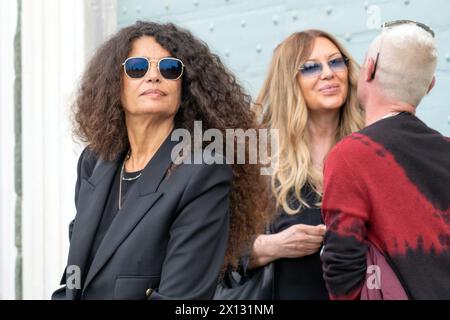Florence, . 15th Apr, 2024. Florence, Roberto Cavalli's funeral at the Church of San Miniato al Monte In the photo Afef Jnfen 04/15/2024 Florence Italy Credit: Independent Photo Agency/Alamy Live News Stock Photo