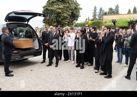 Florence, . 15th Apr, 2024. Florence, Roberto Cavalli's funeral at the Church of San Miniato al Monte 04/15/2024 Florence Italy Credit: Independent Photo Agency/Alamy Live News Stock Photo