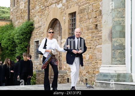 Florence, . 15th Apr, 2024. Florence, Roberto Cavalli's funeral at the Church of San Miniato al Monte In the photo Mafalda Di Savoia 04/15/2024 Florence Italy Credit: Independent Photo Agency/Alamy Live News Stock Photo