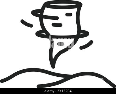 Sandstorm icon vector image. Suitable for mobile application web application and print media. Stock Vector