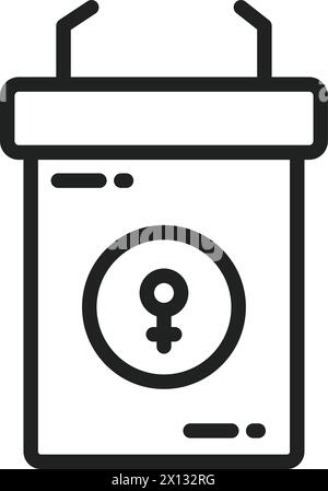Speech Podium icon vector image. Suitable for mobile application web application and print media. Stock Vector