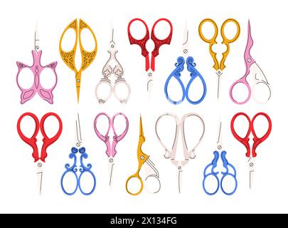 Colorful scissors for creativity Stock Vector