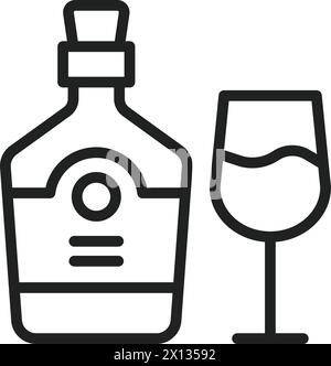 Rum icon vector image. Suitable for mobile application web application and print media. Stock Vector