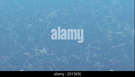 Image of question mark over network of connections on blue background Stock Photo