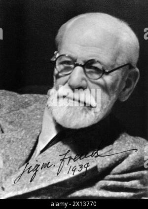 Portrait of Sigmund Freud from 1939. - 19901128 PD0005 - Rechteinfo: Rights Managed (RM) Stock Photo