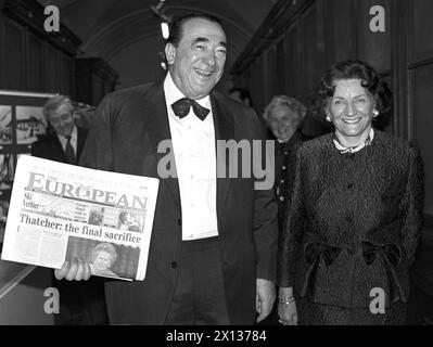 Vienna On November 26th 1990: British Publisher Robert Maxwell 