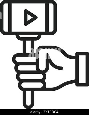Vlogger icon vector image. Suitable for mobile application web application and print media. Stock Vector