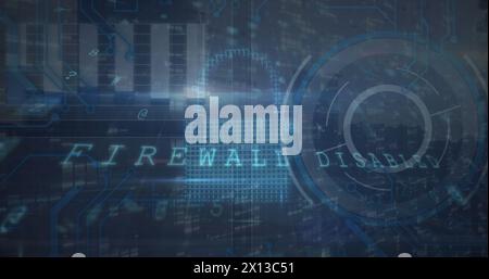 Image of texts over padlock, cloud, shield and circles over graph, letters, numbers and symbols Stock Photo