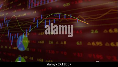 Image of statistics and financial data processing Stock Photo
