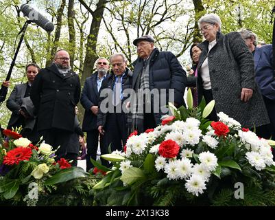 15 April 2024, Thuringia, Nordhausen: Jerry Wartski (l) and Albrecht ...