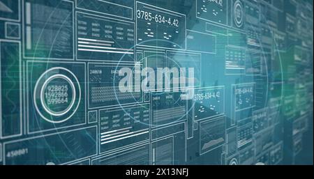 Image of data processing online security server screen Stock Photo