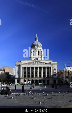 The Council House building, Old Market Square, Nottingham city centre, Nottinghamshire, England. Stock Photo