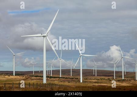 Crystal Rig Wind Farm is an onshore wind farm located on the Lammermuir Hills in the Scottish Borders region of Scotland Stock Photo