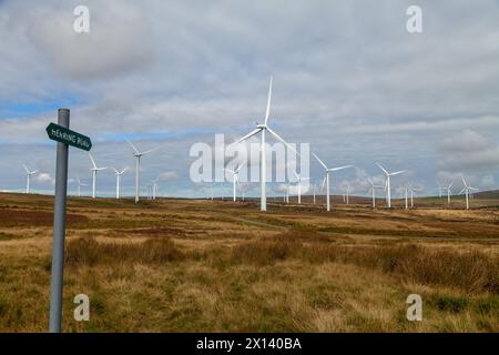 Crystal Rig Wind Farm is an onshore wind farm located on the Lammermuir Hills in the Scottish Borders region of Scotland Stock Photo